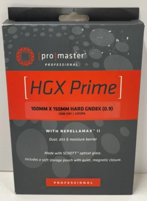 Promaster HGX Prime 100mm X 150mm HARD GND8X (0.9) Code 3797 3 Stops - Image 1 of 4