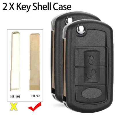 2X HU92 para Land Rover Range Sport 2005 2006-2011 control remoto abatible llavero carcasa Foto 1 de 4