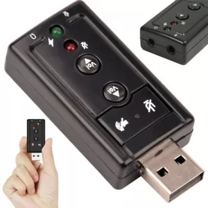AUDIOKARTE USB 7.1 KANÄLE EXTERN 3D SOUND ADAPTER PC NOTEBOOK CARD - Bild 1 von 8
