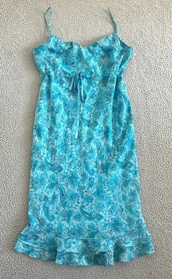 Vestido Y2k Talla 11 Hada Transparente Floral Imperio Cintura Volantes Femenino Romántico Foto 1 de 4