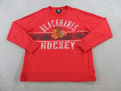 Chicago Blackhawks Sudadera Adulto Grande Rojo Cuello Redondo Suéter NHL Hockey GIII Foto 1 de 4