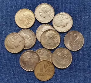 2ª República Española. 1 moneda de Peseta de Latón año 1937. Peso 5,00 gr. - Foto 1 di 2