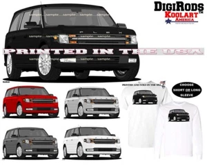 Ford Flex SUV Wagon Body Model DigiRods / Koolart Cartoon Car T Shirt S-5X - Picture 1 of 7