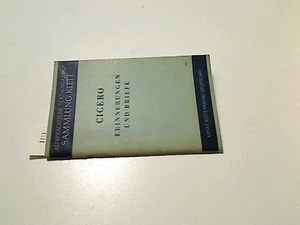 Sammlung Klett : Altsprachliche Textausgaben: Erinnerungen und Briefe Cicero, Ma - Picture 1 of 1