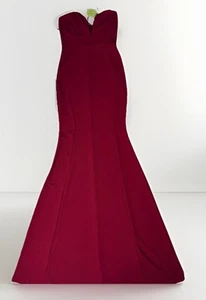 Windsor Womens Small Burgundy Off The Shoulder Mermaid Dress Gown - Picture 1 of 8