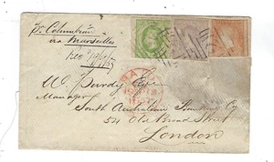 1857 Geelong Victoria Australia to London via Melbourne - Picture 1 of 2
