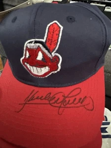 Sandy Alomar Jr Autographed Cleveland Indians Vintage Cheif Wahoo Hat *NWT* - Picture 1 of 2