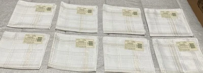 Servilletas Bardwil Linens Navidad/Todos los días oro blanco y plata 1986 vintage nuevas con etiquetas Foto 1 de 4