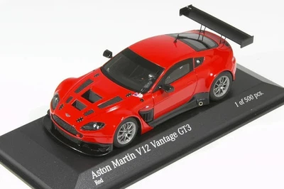 Minichamps 1:43 Aston Martin V12 Vantage GT3 2012 Red 437121392 - Image 1 of 2