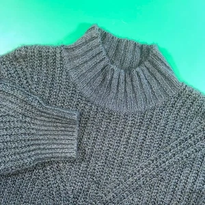 Abito maglione maglia verde petite Old Navy manica lunga finto collo casual - Foto 1 di 7