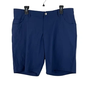 Adidas Size 36 Adicross Navy Blue Nylon Golf Shorts 8.5” Inseam Activewear - Picture 1 of 9