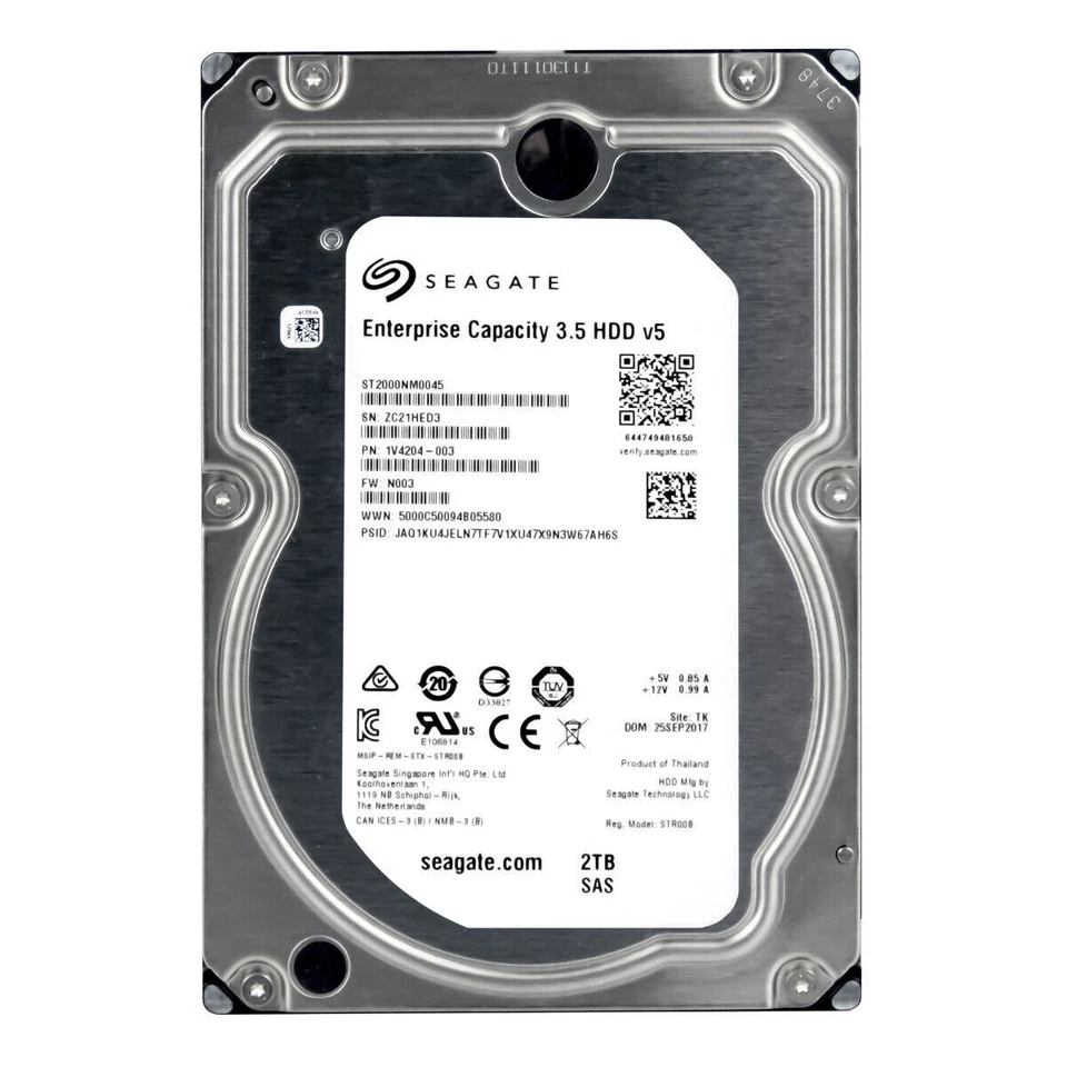 Seagate Enterprise Capacity 2TB 3,5 Zoll SAS 12Gb/s Festplatte (ST2000NM0045)