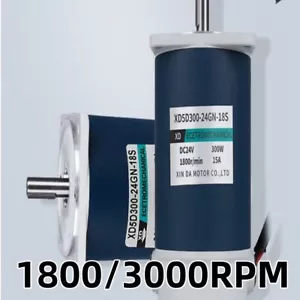 Motore Elettrico Alta Velocità DC12/24V Magnete Permanente 1800/3000RPM Reversibile 300W - Foto 1 di 9