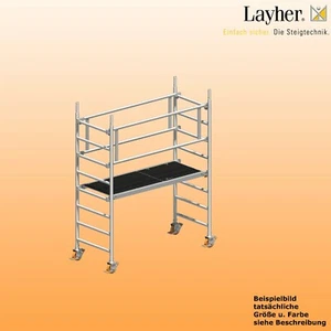 Layher Uni Leicht Alu Gerüst 3201 Fahrgerüst Rollgerüst, Arbeitshöhe =3,11m - Bild 1 von 3