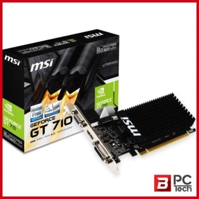 MSI GT710 2GD3H LP GeForce GT710 2GB Low Profile VGA Card - image 1 of 3