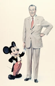 Walt Disney Mickey Mouse Partners Disneyland Disney Drawing Sketch Poster Print - Picture 1 of 3