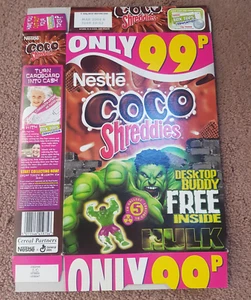 Nestle Coco Shreddies Ceral Box Werbung The Hulk 2003 - Bild 1 von 2