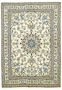 Alfombra persa Nain Kaschmar 230x170 cm alfombra oriental anudada a mano nueva - Imagen 1 de 10
