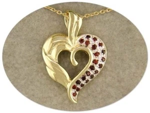 JDL GARNET PENDANT 18" CHAIN - Picture 1 of 1