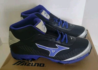 Botines de béisbol para hombre Mizuno de metal 9 espigas Vapor Elite 7 negro medio/real talla 13 Foto 1 de 4