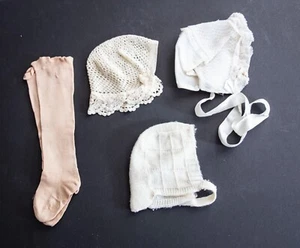 Vintage Baby/Doll Bonnets & Socks~*See Descripiton - Picture 1 of 7