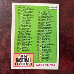 1984 Topps NESTLE Set BASEBALL CHECKLIST CARD 133-264 Parallel #233 * MINT * r84 - Picture 1 of 1