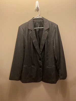 Blazer Lane Bryant Gris Negro Para Mujer Talla 22 Corp Business Dark Academia” Foto 1 de 4