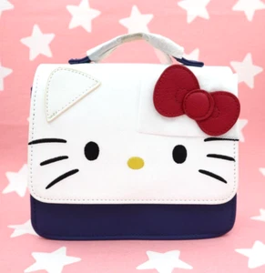 Bolso de hombro Sanrio Hello Kitty Face Pochette para mujer niña raro Japón con etiqueta como nuevo - Imagen 1 de 20