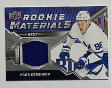 2020-21 Upper Deck Series 2 Rookie Materials #RM-EK Egor Korshkov Maple Leafs