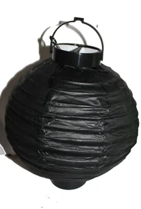 6 Battery-operated, Solid Color Chinese / Japanese Paper Lanterns 8" Black Green - Picture 1 of 18