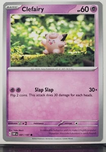 Clefairy 081/197 Casi Nuevo/M - Arte en Arcilla Yuka Morii - Tarjeta de Pokémon Llamas de Obsidiana - Imagen 1 de 2