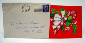 VINTAGE 1961 POSTKARTE MIT UMSCHLAG LIBERTY ALTE BRIEFMARKE ADRESSIERT USA OHIO - Bild 1 von 1