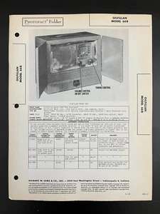 SAMS PHOTOFACT SERVICE MANUAL 8-17 GILFILLAN RADIO MODEL 66B - Picture 1 of 1