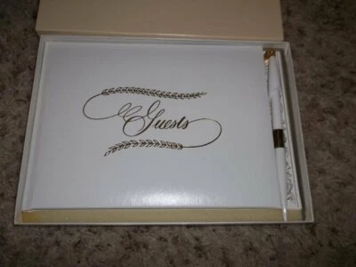 Folleto y bolígrafo blanco de firma de INVITADO GIBSON Foto 1 de 2