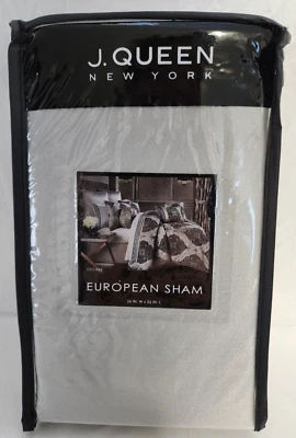 J. Queen New York Desiree European 1-Sham 26" x 26" Silver - Image 1 of 2