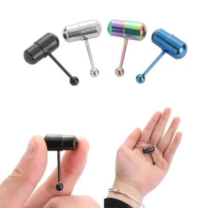 Jewelry Stainless Steel Stud Ring Body Piercing Barbell Vibrating Tongue Bar - Picture 1 of 17