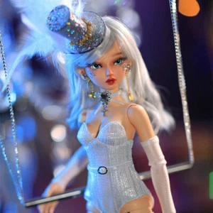 1/4 Ball Jointed Girl 17" BJD Doll Face Makeup Wigs Random Eyes Clothes Full Set - Picture 1 of 12