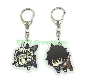 2er Set Black Clover Anime Acryl Schlüsselanhänger Yuno, Asta v1 - Bild 1 von 2