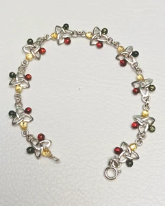 Bracciale Intarsi e Gemme - Ambra Baltica e Argento 925, con Certificazione - Foto 1 di 10