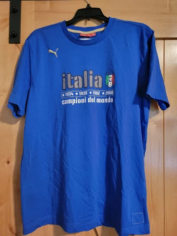 Puma Italia Campione Del Mondo 2006 Men's Blue Shirt Size Large Cover