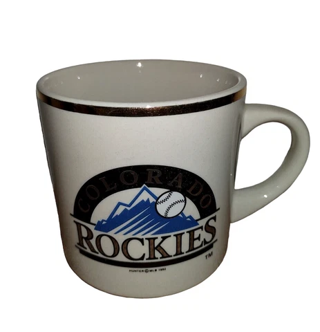 Vintage Colorado Rockies Ceramic Coffee Mug Tea Cup 1992 Hunter MLB Baseball Cover