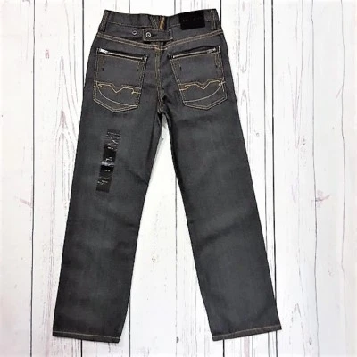 ¡Usado! Pantalones de mezclilla SeanJohn para niño, gris negro, talla 14 Foto 1 de 4