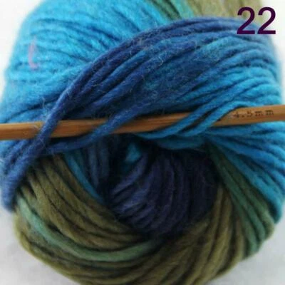 AIPYARN 1BallX50gr Chunky Hand Shawls Rainbow Wool Knitting Crochet Yarn 22 — 第 1/4 张图片