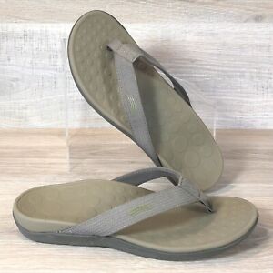 Vionic Men's Size 10 US Wave Sandal Flip-flop Sandals Tan Taupe Arch Support