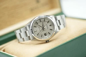 Gents Rolex Stainless Steel Oysterdate Precision 6694 Factory Silver Baton Dial - Picture 1 of 6