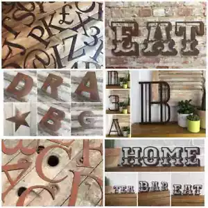 Insegne Personalizzate Lettere Metallo 5"-12" per Casa Giardino Negozio Business House A-Z - Foto 1 di 26