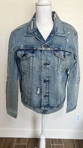 NEW Levi’s TM Denim Jacket 72334 0475 Size Small - NWT - Distressed - Picture 1 of 10