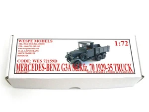 1:72 MERCEDES-BENZ G3A Sd.Kfz. 70 1929-35 TRUCK- Wespe Models- resin kit 72159D - Picture 1 of 1