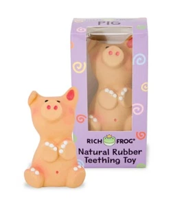 Rich Frog All Natural Latex Rubber Teething Toy Pig - Picture 1 of 5