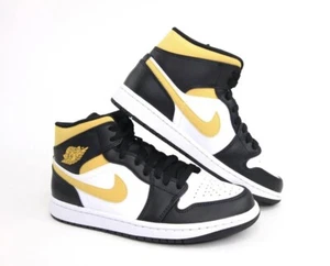 Nike Air Jordan 1 Mid White Pollen, Black University Gold Herrengröße 10,5M - Bild 1 von 6